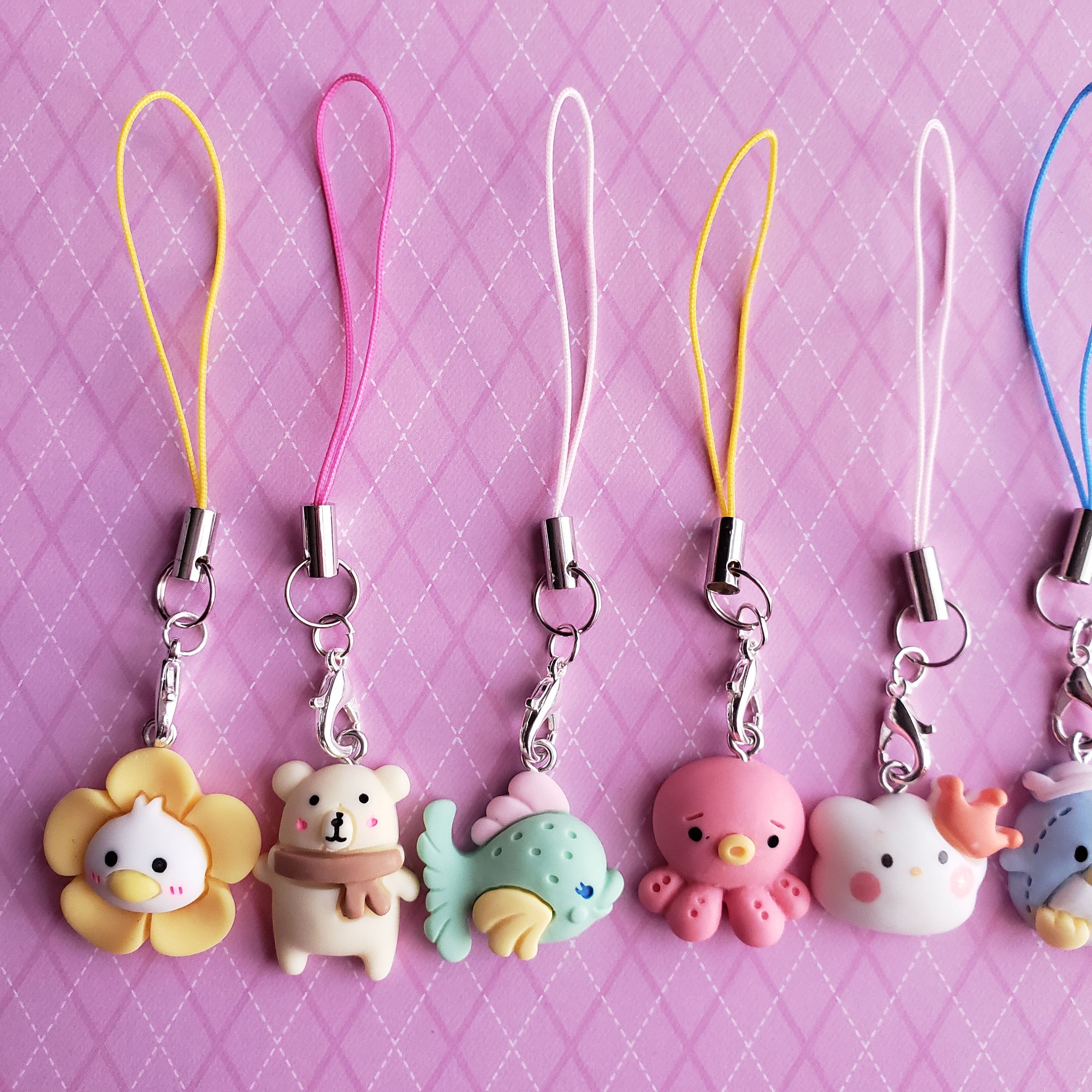 Kawaii Animal Charms Kawaii Phone Charms Kawaii Pendants Etsy