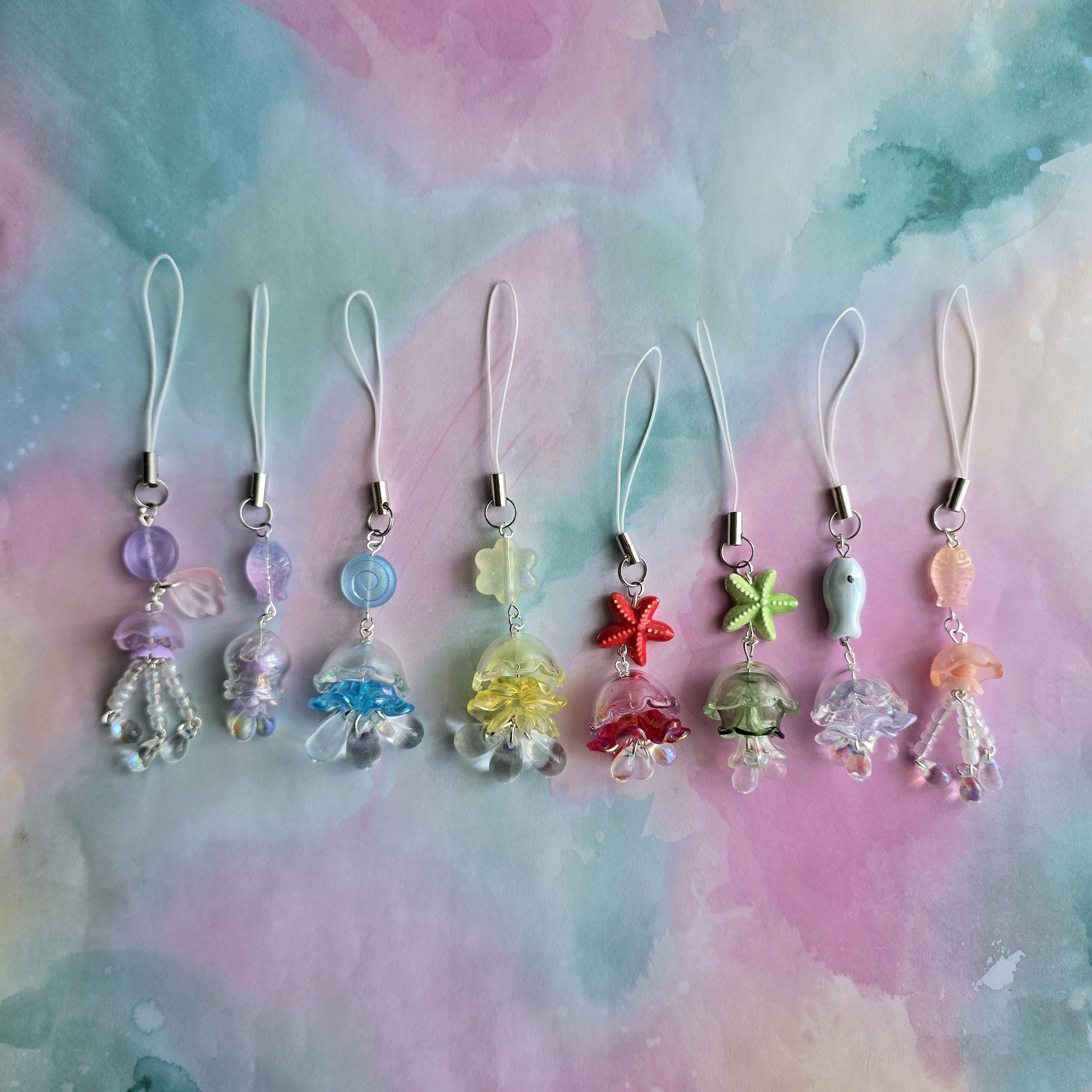 Jellyfish Phone Charm: Beachy Sea Animal Keychain