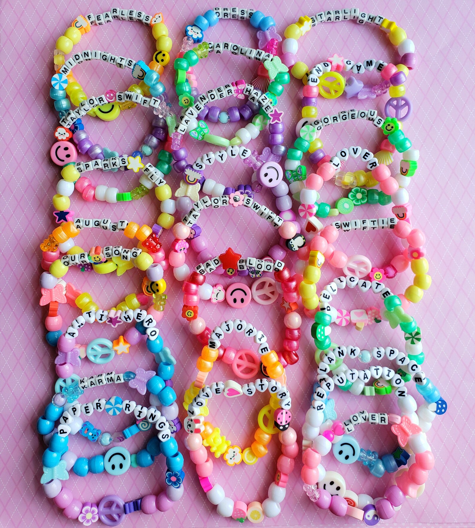 Taylor Swift Bracelets Eras Tour Merch Beaded Concert Etsy