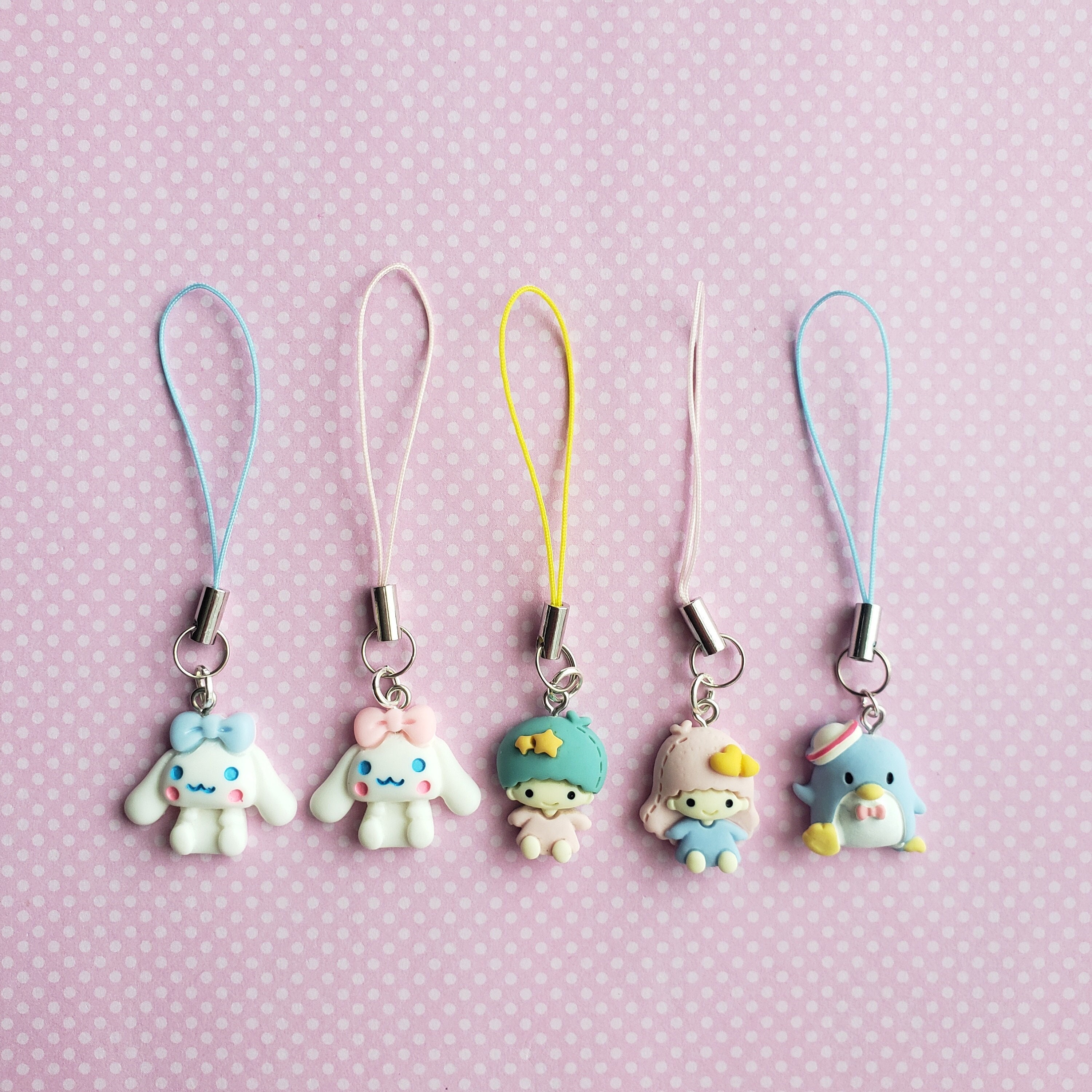 Sanrio Cinnamoroll Beaded Charm Mobile Phone Wrist Strap