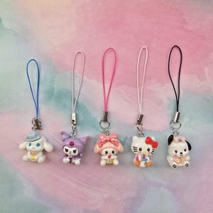 Gotochi Keychains Kawaii Animal Phone Charms Cute Colorful Keychains Adorable Japanese Phone Straps Character Keychains Adorable Phone Charm