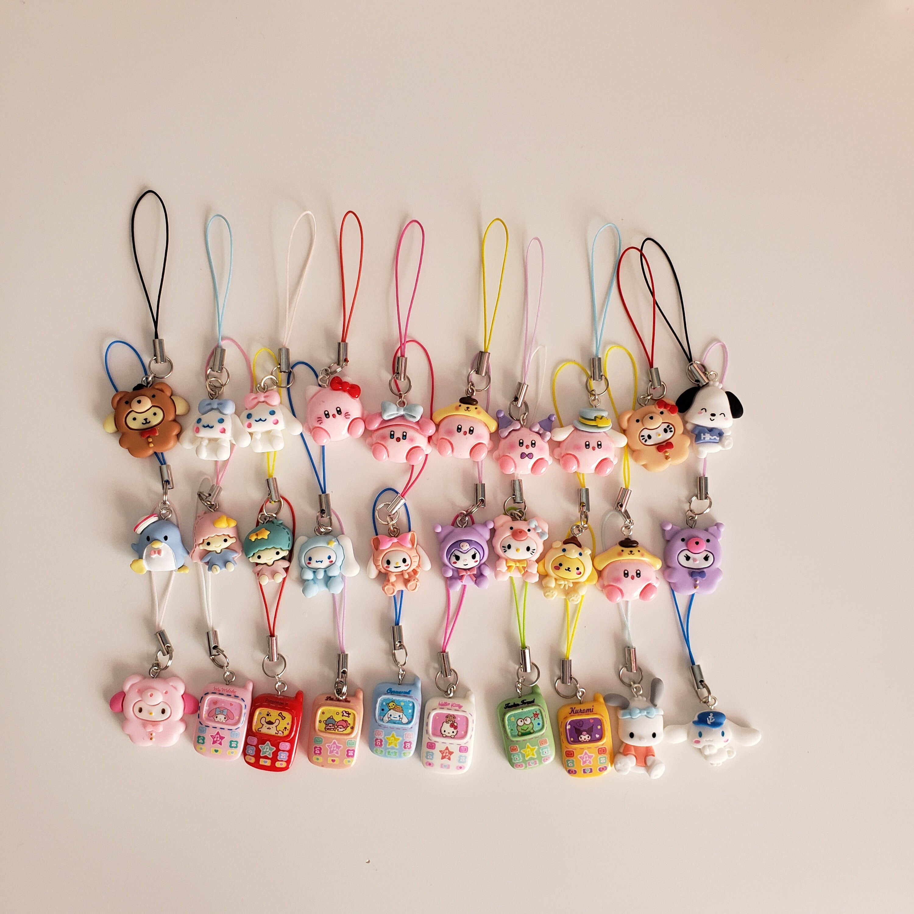 Colorful Animal Kawaii Phone Charms Cute Character Keychains