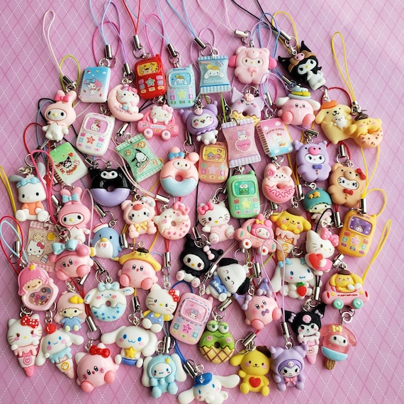 HELLO KITTY LITTLE TWIN STARS MY MELODY CINNAMOROLL 3D Womens Keychain Bag  Purse Charms For Handbags Decor Accessories Kawaii Inspired by You.