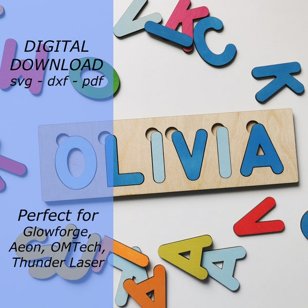 Name Puzzle - SVG Digital Download - Perfect for Glowforge, Aeon, OMTech, Thunder Laser