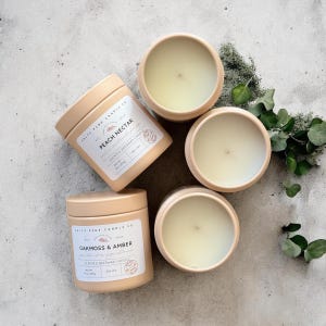 Scented Beeswax Candle Tin: Non-Toxic Home Fragrance, 9oz