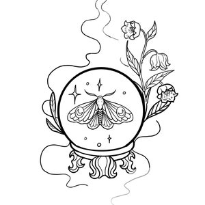 Download digital de esboço de arte de tatuagem de fantasia