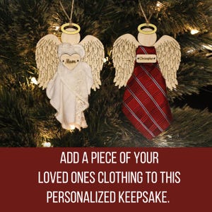 Personalized Angel Ornament: Clothing Keepsake, Memorial Gift