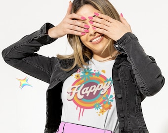 Happy Graphic Tee: Inspirational Smiley Face T-Shirt
