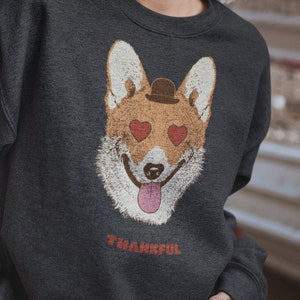 Thankful For Corgis Unisex Heavy Blend Crewneck Sweatshirt
