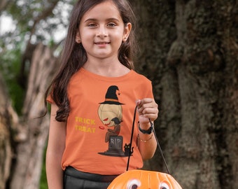 Koszulka z krótkim rękawem Trick or Treat Halloween dla dzieci i dorosłych