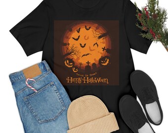 Happy Halloween Trick Or Treat Unisex Jersey Short Sleeve Tee