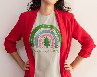 Boho kortärmad t-shirt med tryck och tryck