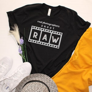 Real Men Shoot Raw Photographer T Shirt Real Men Shoot Raw Photographer T Shirt