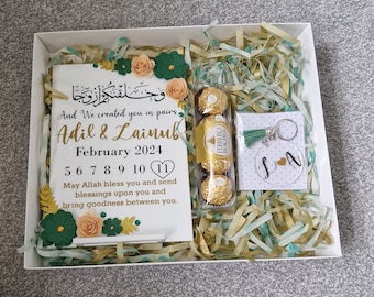 Personalised/Pamper Hamper/Bridesmaid/Wedding Gift/Mother Gift/Bride/Groom/Eid Gift/Daughter/Personalised/Marriage/Plaque/Keyring/Eid