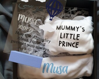 Pamper Hamper/Daughter/Son/Baby boy/Baby girl/Personalised/Baby Shower/Baby box/Baby Plaque/Babygrow/Gift Box/Baby Hamper