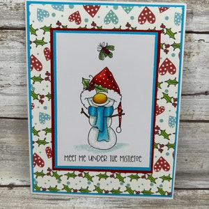 Christmas card, handmade card, blank card, seasonal card, holiday card, winter card.