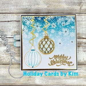 Christmas card, ornament card, holiday card, seasonal card, greeting card, blank card, handmade card