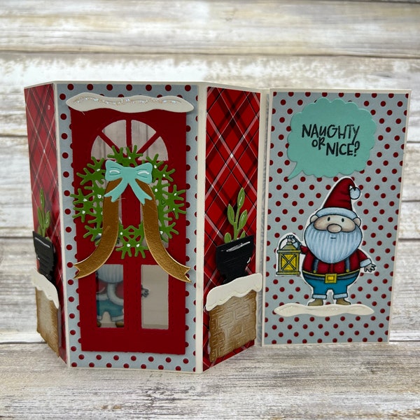Christmas card, holiday card, gift card pocket, seasonal card, warm wishes, 3 dimensional card.