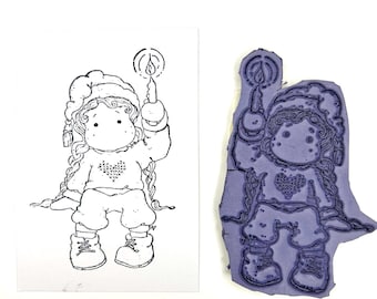 Magnolia rubber stamp, gently used.