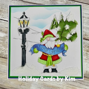 Christmas card, Santa card, holiday card, seasonal card, greeting card, blank card, handmade card