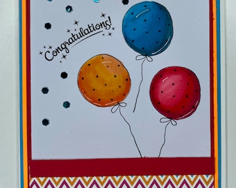 Congratulations card, greeting card, blank card, unisex card, all occasion card.