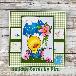 Easter card, thinking of you card, greeting card, handmade card, card for kids,