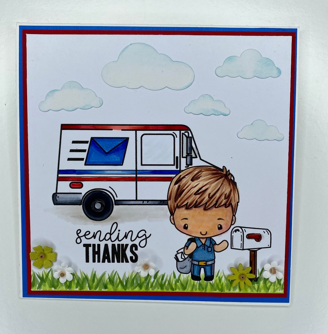 Mailman Card, Thank You Card, Postal Worker Card, Mailman Gift, Postal