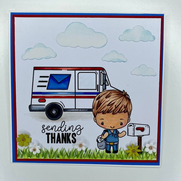 Mailman card, thank you card, postal worker card, mailman gift, postal appreciation.