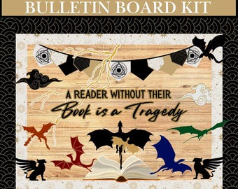 Fourth Wing Inspired Bulletin Board Kit, Perfect for Spring Reading or Back to School