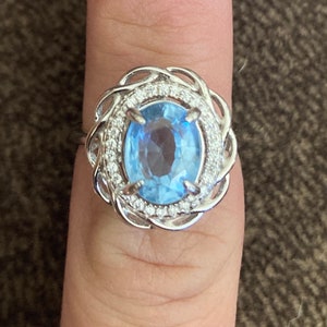 Anello acquamarina misura 6