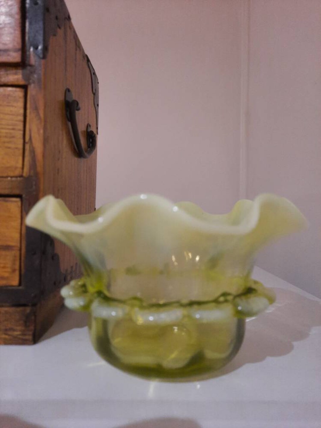 Vintage Vaseline Glass Bowl Etsy UK