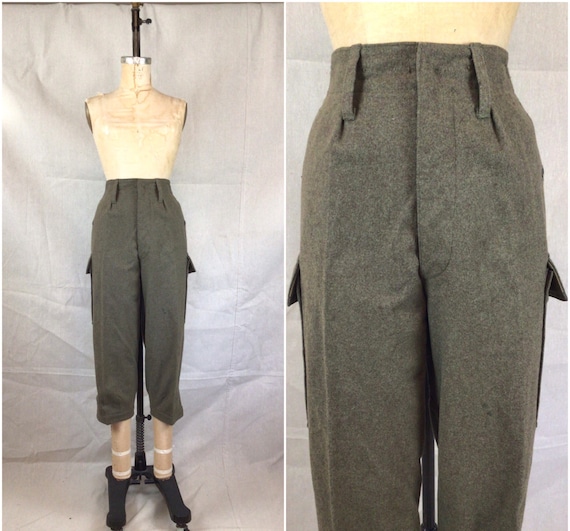 70-80s german wool flannel slacks