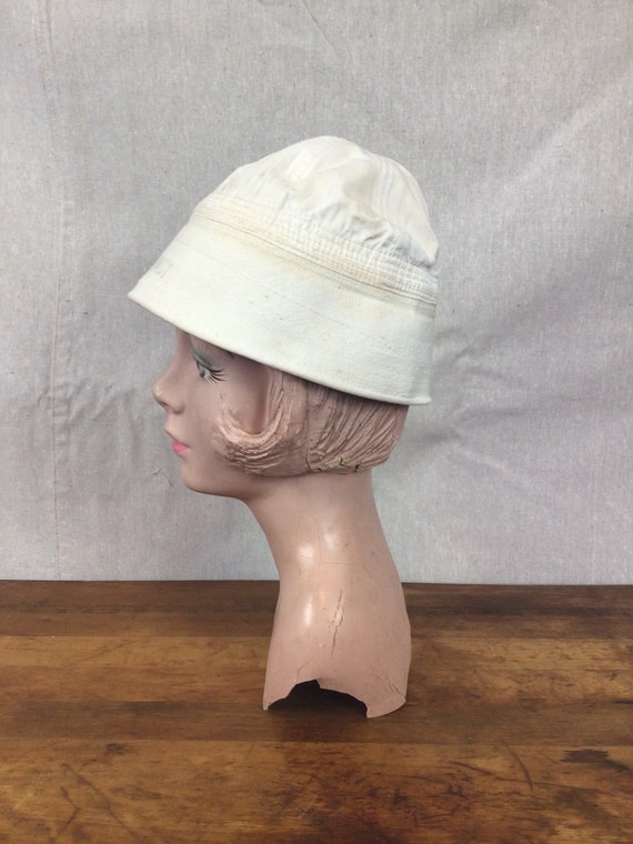 Vintage 70s hat | Vintage white canvas bucket hat… - image 3
