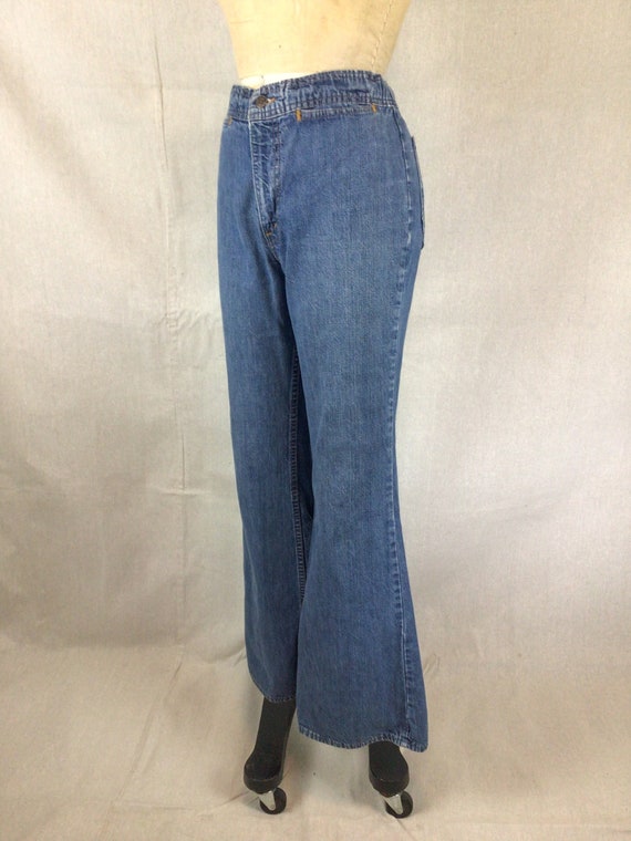 Vintage 70s Jeans | Vintage wide leg denim pants … - image 5