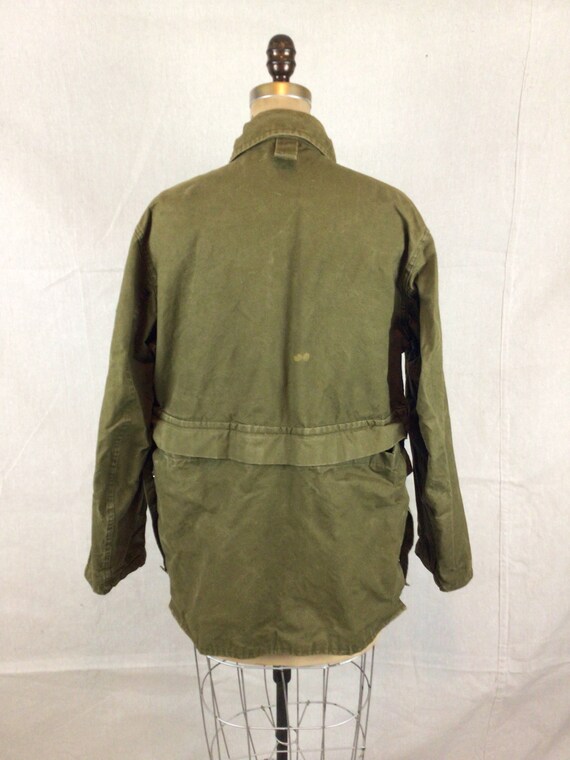 Vintage 60s Jacket| Vintage army green cotton can… - image 6