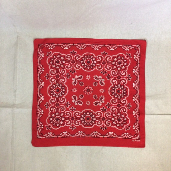 Vintage 50s Bandana | Vintage red cotton bandana … - image 1