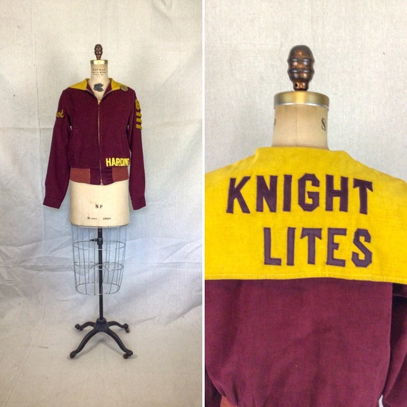 Vintage 60s Jacket| Vintage burgundy corduroy che… - image 1