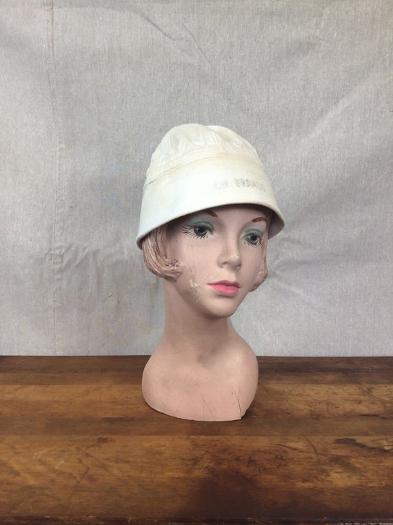 Vintage 70s hat | Vintage white canvas bucket hat… - image 2