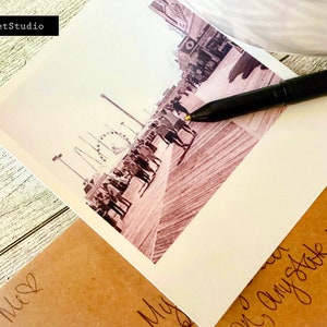 Photography Seaside Jersey Shore Old Boardwalk Pink Vintage Reminiscent Look Greeting Card Note Card Photos Of Beautiful Daily Life