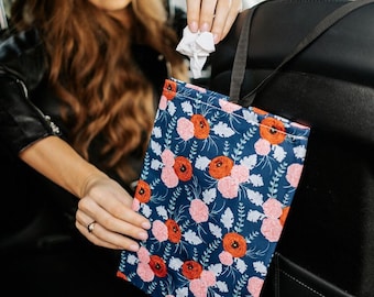 Wipeable Car Trash Bags with Liner | Car Litter Bag | Women's Car Accessories | Car Garbage Bag | Gifts for Her | Mother's Day Gifts