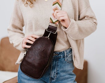 Sutton Sling Crossbody: Vegan Leather Travel Purse