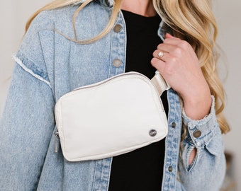 Madison Nylon Belt Bag | Fanny Pack | Adjustable Belt Bag for Women | Crossbody Bag | Gifts for Her | Gym Accessories