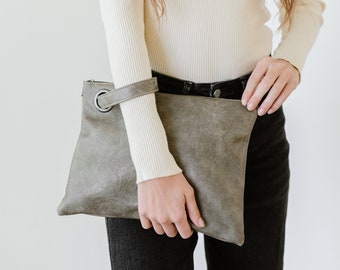 Alexa Vegan Leather Clutch Purse |  Large Clutch | Evening Bag | Wristlet Bag | Gifts Under 30 | Gifts for Her | Mother's Day Gifts