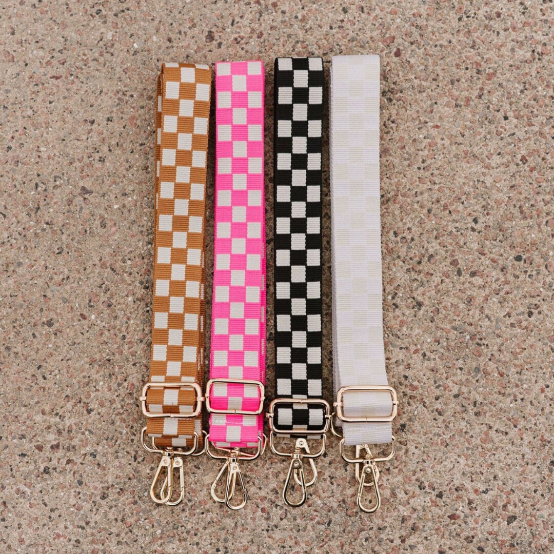 Lizzie Adjustable Checkered Bag Strap Crossbody Bag Straps Patterned