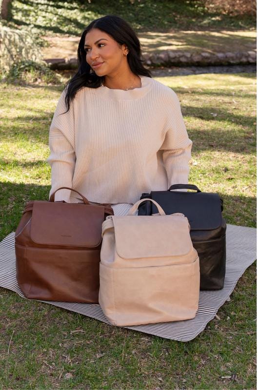 Brielle 2.0 Convertible Vegan Leather Backpack Purse: Diaper  display picture 1
