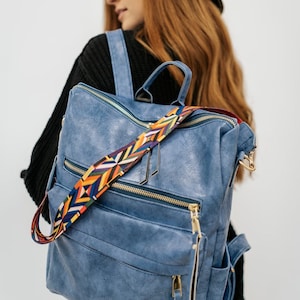 Sac convertible Brielle | sac à dos | Sac à langer | Sac à dos en cuir végétalien | Sacs à dos d'école | Cadeaux pour femmes | Sac à bandoulière