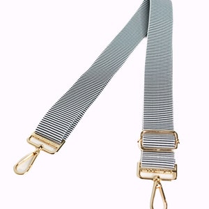 A navy and white striped strap.