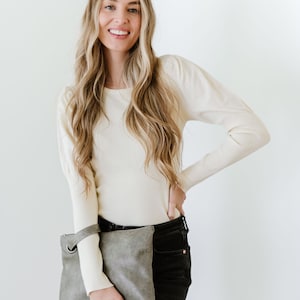 Alexa Vegan Leather Clutch Purse: Large Evening Bag with Wristlet