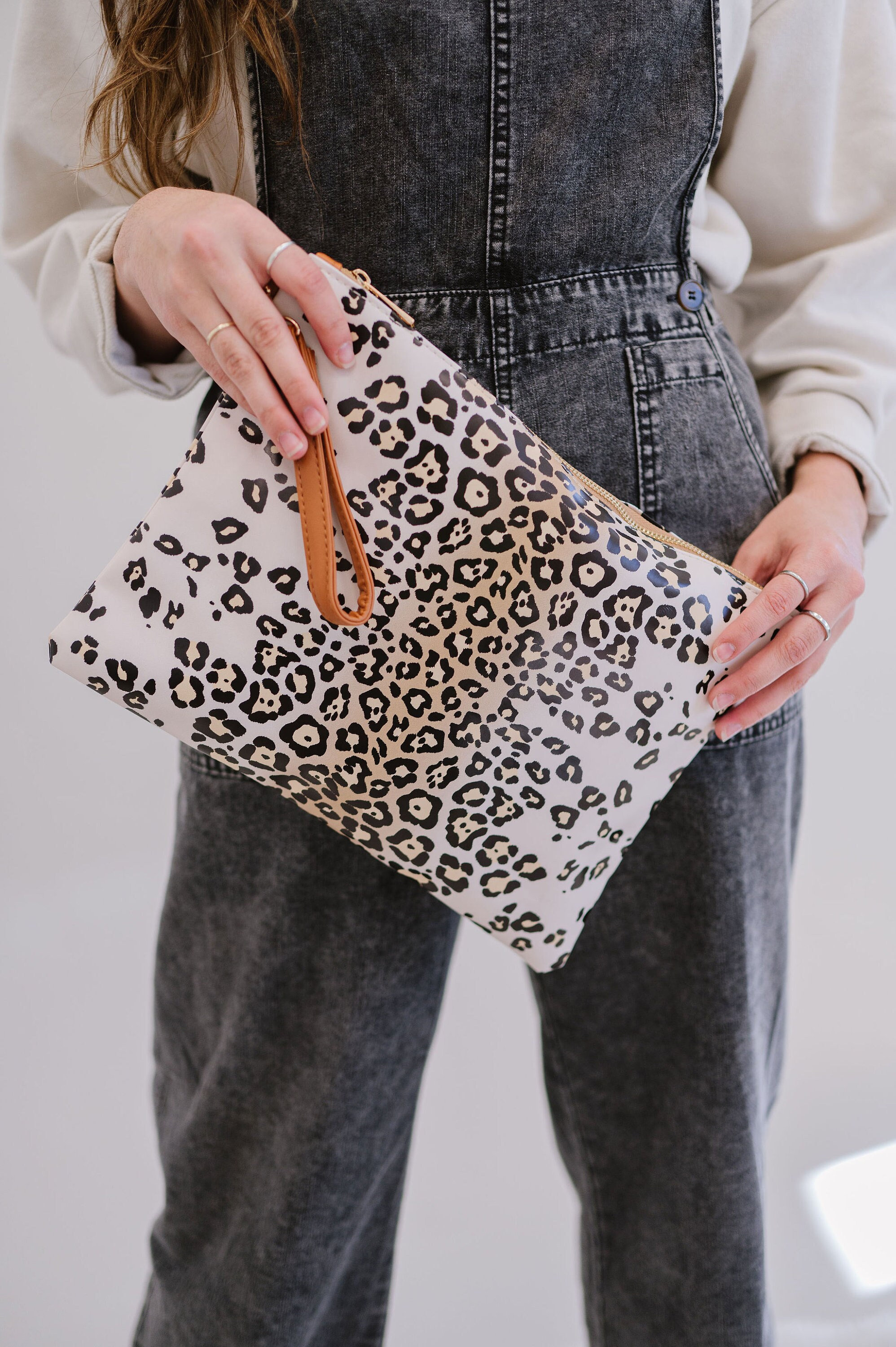 The Dolly Genuine leather fringe leopard crossbody