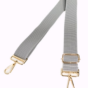 A black and white striped strap.